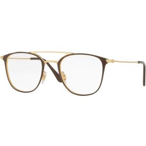 Ray-Ban RX6377 - 2905 Eyeglass Frame GOLD/SHINY BROWN W/ DEMO LENS 50 mm