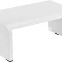 Bostitch Office Konnect Adjustable Monitor Stand Riser, 4 Height Adjustments, Built-In Cable Management, Rubber Feet - White