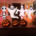 3 Pack Halloween Christmas Inflatable Outdoor Decorations,Outside Scary Halloween Hanging Decorations Indoor Decor Outdoor Yard Party Decorations for Home Office,4PCS