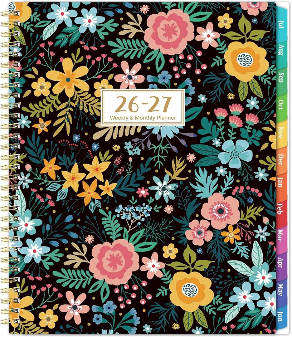 Planner 2026-2027 - 9" x 11",Academic Planner 2026-2027, JUL.2026 - JUN.2027, Weekly and Monthly Planning with Monthly Tabs, Back Pocket + Thick Paper + Twin-Wire Binding