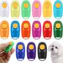 15 Pcs Dog Training Clicker Pet Behavioral Training Clickers Colorful Dog Clicker for Trainings Dogs Behavior Aids Trainings Effective for Cat Puppy Birds Animal, Durable Lightweight