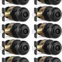 Black Door Knobs, 10 Pack Privacy Door Knobs Interior Door Knob for Bedroom/Bathroom Keyless Doorknobs Interior/Exterior Lockset, Black Modern Design Door Hardware