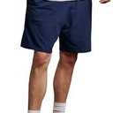 Russell Athletic Men's Relaxed Fit 9" Cotton Shorts with Pockets, Adjustable Elastic Waist, Size Large