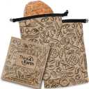 THINK4EARTH Premium Brown Reusable Bread Bags for Homemade Bread  Durable & Washable (2 Pack)