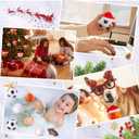 Leyndo 24 Pcs Sport Balls Christmas Ornaments Bulk Basketball Football Ornaments with Removable Santa Hat for Christmas Tree Decorations Xmas Tree Hanging for Party Gift Filler (Balls)