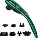 MEGAWISE Handheld Deep Tissue Neck Back Electric Massager for Shoulder, Waist, Leg, 3700 RPM Powerful Motor (Green)