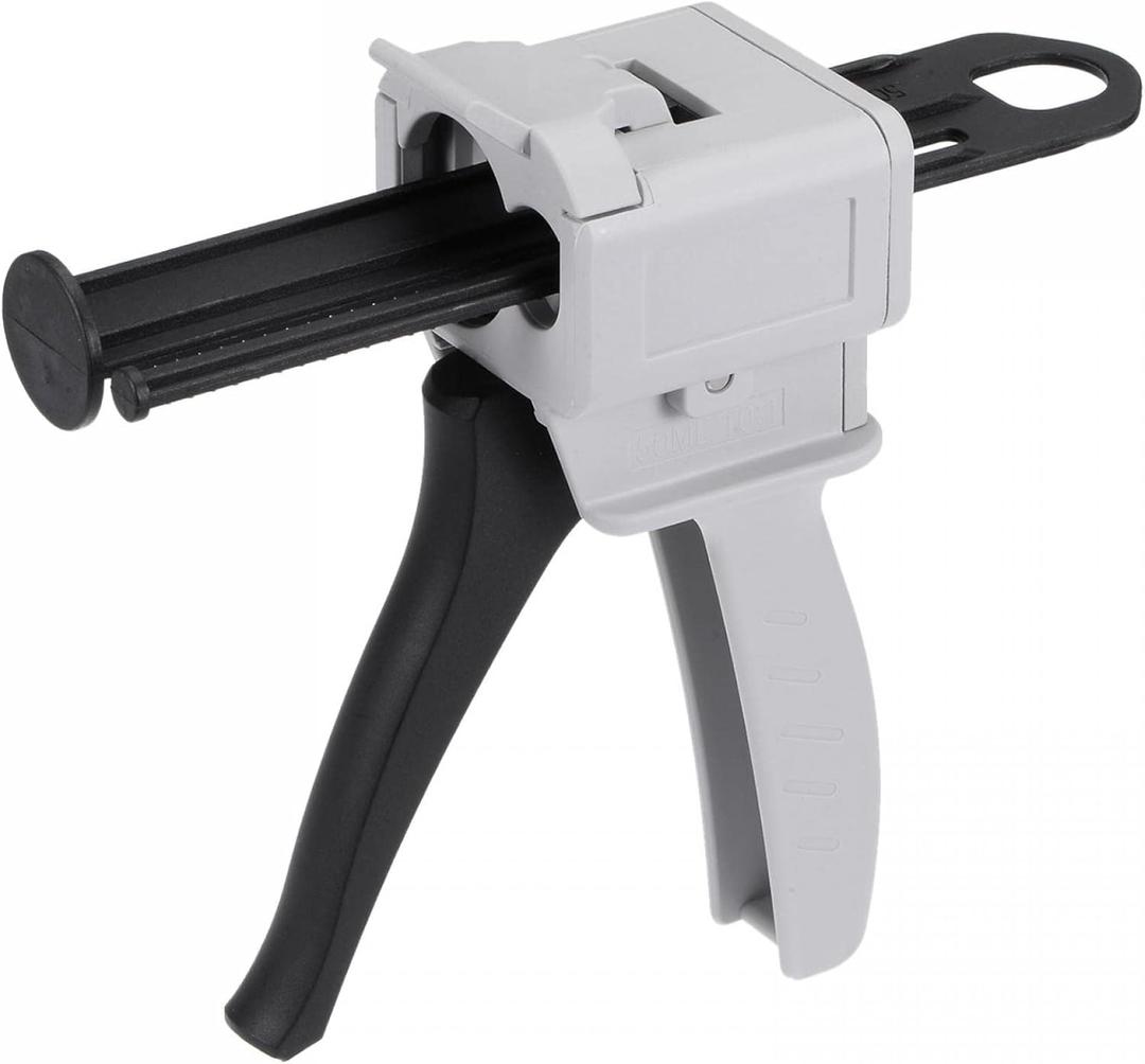 uxcell 50ml Manual AB Epoxy Resin Mixing Applicator Dispenser Gun with Glue Mixing Rate of 10:1