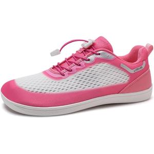 WateLves Wide Diabetic Shoes Mens Womens Water-Beach-Swim-Barefoot Shoes Breathable & Non-Slip & Optimal Relaxation Walking Sneakers (White Pink)