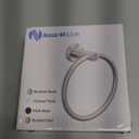 NearMoon Bath Towel Ring, Bathroom Hardware Accessories-Thicken Stainless Steel Hand Towel Holder for Bathroom, Modern Round Towel Hanger Wall Mounted (Chrome, 1 Pack)