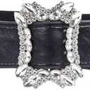 Pack of 2 Gecaja Rhinestone Elastic Waist Belt, M