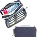 2 x Della Gao Small Pencil Case Pencil Pouch (DarkBlue-02RH)