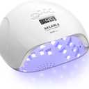 NAILGIRLS 150W UV LED Nail Lamp with Auto Sensor - Fast Curing Gel Polish Acrylic Nail Dryer, UV Nail Light 4 Timer Settings, 36 LED Beads and Automatic Sensor for Home Salon Use (White)