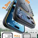 TOCOL for iPhone 17 Pro Max Case, Compatible with Magsafe, Full Camera Protection, Built-in Magnets, Translucent Matte for iPhone 17 Pro Max Phone Case 6.9 inch (Black)