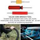 2 x 6pcs Valve Core Wrench Tool, Single & Dual Head A/C Valve Core Extractor Air Conditioning Line Repair Removal Tools Valve Core Remover for Car Bicycle RV Truck HVAC Air Conditioner