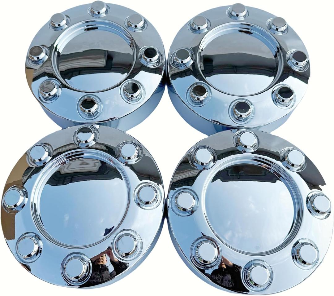 New 2005-2018 F250 F350 Chrome Center Wheel Hub Cap Set