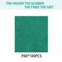 YEHBS 100PCS 60 Grit Premium Green Sanding Discs, 5-Inch 8-Hole Sandpaper for Random Orbital Sander