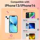 ChiCsFleur for iPhone 13 / iPhone 14 Case, TPU Phone case with Camera Protection for Women Girls Teens - Red Cherry Pink Artsy Coquette Bow Heart Clear Fruit Sorority Aesthetic Unique