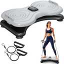 Silent Waist Twist Machine, Anti-Slip Twister Exercise Board with Stable Base, Waist Twisting Disc for Safe Ab Workout and Foot Massage at Home or Gym (Grey)