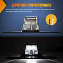 Nilight LED License Plate Light w/Bracket Mount Waterproof Courtesy Step Tag Dome Cargo Lights Chrome Housing 12V for Truck Trailer RV UTV ATV Camper Boat