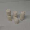 Set of 4 Ribbed Pillar Candles – Elegant Decorative Soy Wax Candles for Home Decor, Weddings, Gifts