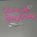 Youre Like Really Pretty Neon Sign for Wall Decor, Heart LED Neon Light, Pink Custom Neon Signs for Girls Bedroom Wedding Aesthetic Engagement Birthday Party Holiday Girlfriend