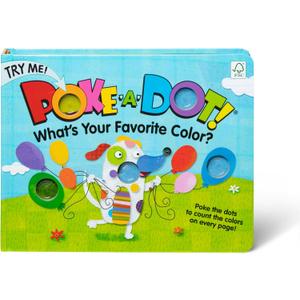 Melissa & Doug Poke-a-Dot! Whats Your Favorite Color? Interactive Children's Board Book with Buttons to Pop, Educational Sensory Toy for Toddlers & Preschoolers Ages 3+ - FSC Certified (Multi)