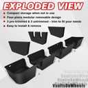VaultsOnWheels Under Seat Storage Box Fit for Ford F150 2015-2026 SuperCrew/Crew Cab & F250 F350 F450 2017-2026 SuperDuty Accessories, Console Organizer Truck Tool Box Detachable Underseat Organizer