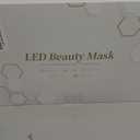 Yahi Red Light Photon Facial & Neck Mask with Remote Control, 7 Custom Modes with Infrared, Portable & Rechargeable with Timer for Home Use, 175 High-Density Light Beads, White