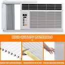 Window Air Conditioner Side Panel with Frame, Universal Window AC Accordion Filler Kit for Most 5,000 BTU Units