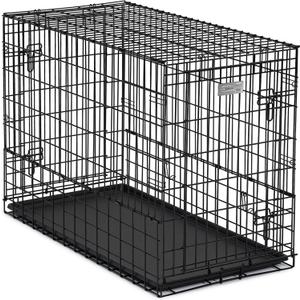 MidWest Homes for Pets Solutions Series Large Side-by-Side SUV Dog Crate, Double Door Folding Metal Cage Designed to Fit in SUVs & Vans, for Dogs up to 90 Lbs