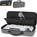 Growalleter 75% Keyboard Case, Hard Shell Travel Carrying Bag for Aula F75 Gasket Mechanical Keyboard, Compatible with ASUS ROG 75% Wireless Hot Swappable Gaming Keyboard