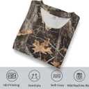 Men's Camo T Shirt Hunting Shirts Short Sleeve Fishing Camouflage Shirt (S)