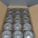 4 Ounce Glass Jars with Lids, Hoa Kinh 30 Pack Clear Empty Cosmetic Containers Round Airtight Glass Jar with Black Lids for Storing Lotions, Powders, and Ointments