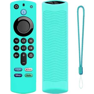FireTVstick Remote Cover Compatible with Fire tvstick 4K,Silicone Protective Case for FiretvStick 4K Max 2021 TV Stick Remote Cover 3rd Gen with Lanyards 