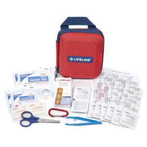 Lifeline 53 Piece First Aid Emergency Kit - Small and Compact Size - Ideal for camping, sporting events, hiking, cycling, car as well as home, school and office