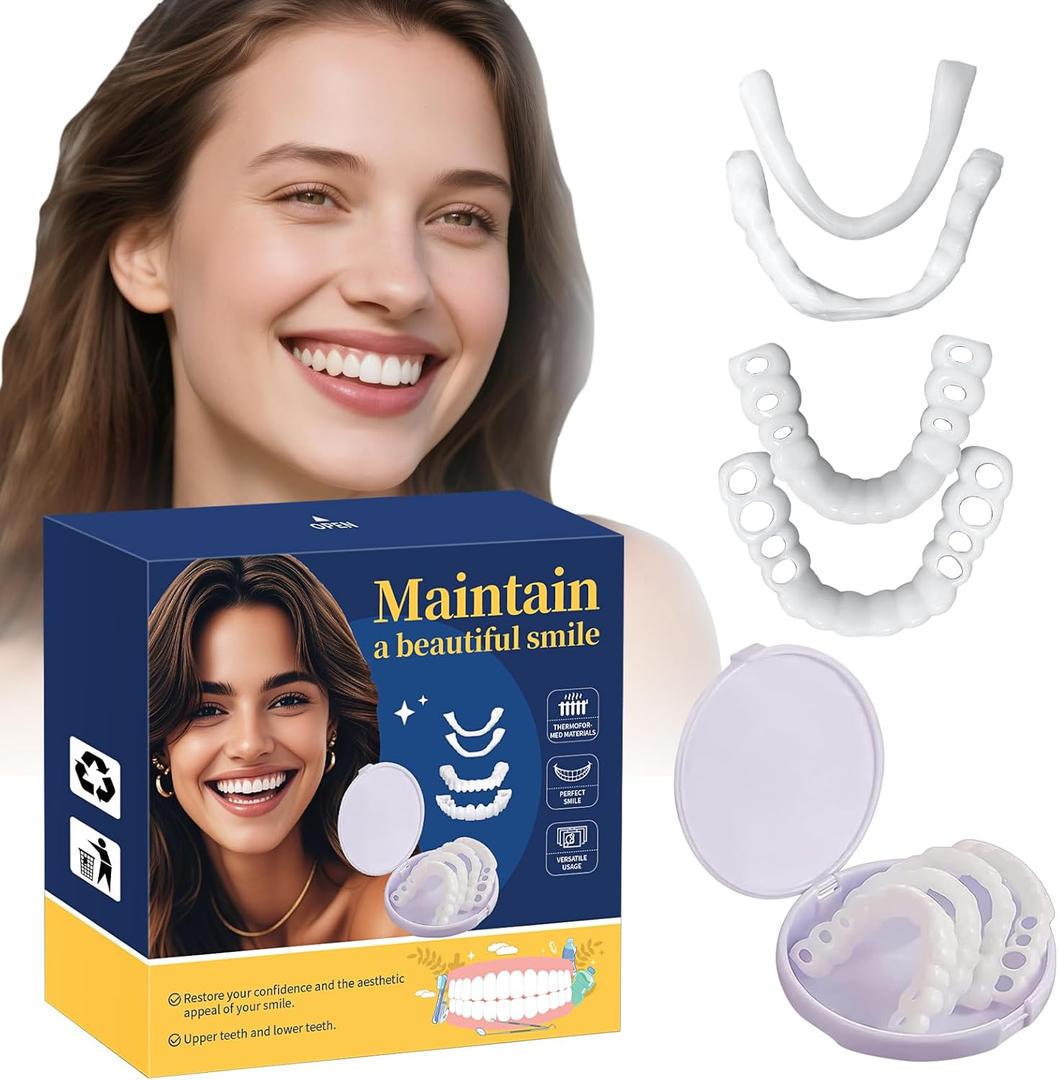 Temporary Veneers Kit for Women and Men, Tooth Replacement Kit, Nature and Comfortable (1 Count (Pack of 1), Unflavored)-NN03