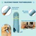 2 x Double-Sided Pet Dog Cat Brush for Detangling Deshedding & Removing Small Mats plus Rubber Dog Bath Brush for Grooming, Shedding, Massage & Skin Care Brush - Best Pet Detangler Brushes