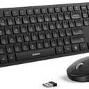 Wireless Keyboard and Mouse Combo - seenda Full Size 2.4G USB Wireless Keyboard Mouse Set, Quiet Cordless Computer Keyboard Mouse for Windows, Laptop, PC - Black