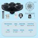 Pond Fountain Aerator,10000 GPH, 8 White LED Lights, Constant and Gradient Dual Modes,time Controller.35 Power Cord, Classic Crown Spray Pattern 4x10for Pond, Lake, Swimming Pool& Water Garden