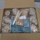 Square Glass Jars with Lids - Set of 12 Mini Glass Jars with Corks for Wedding & Party Favors, DIY Crafts, Potions, Spices & Candy, 3.4 oz