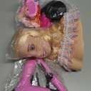 Ylpaprm 41PCS Deluxe Doll Head for Kid Girl, Hair Styling Makeup Salon Doll Toy, Pretend Play Hair Styling Kit with Hairdryer Curling Iron Eye Shadow Powder Hair Clip Set Birthday for 8+ Child