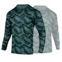 WISIGO Camo Hunting Shirts for Men,Camouflage Lightweight Breathable T Shirt for Fishing Hiking Outdoor Activities(Long-Green,L) (Green, L)