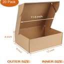 PHAREGE 12x9x4 inch Shipping Boxes Bulk 20 Pack Brown, Tab Lock Tuck Top Mailer Boxes for Packaging Small Business, Medium Cardboard Gift Boxes for Wrapping Mailing Present