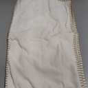 decorUhome Chenille Soft Throw Pillow Covers 12x20 Set of 2, Lumbar Velvet Farmhouse Neutral Decorative Euro Pillow Covers with Stitched Edge for Couch Sofa Bed Home Decor, Cream White