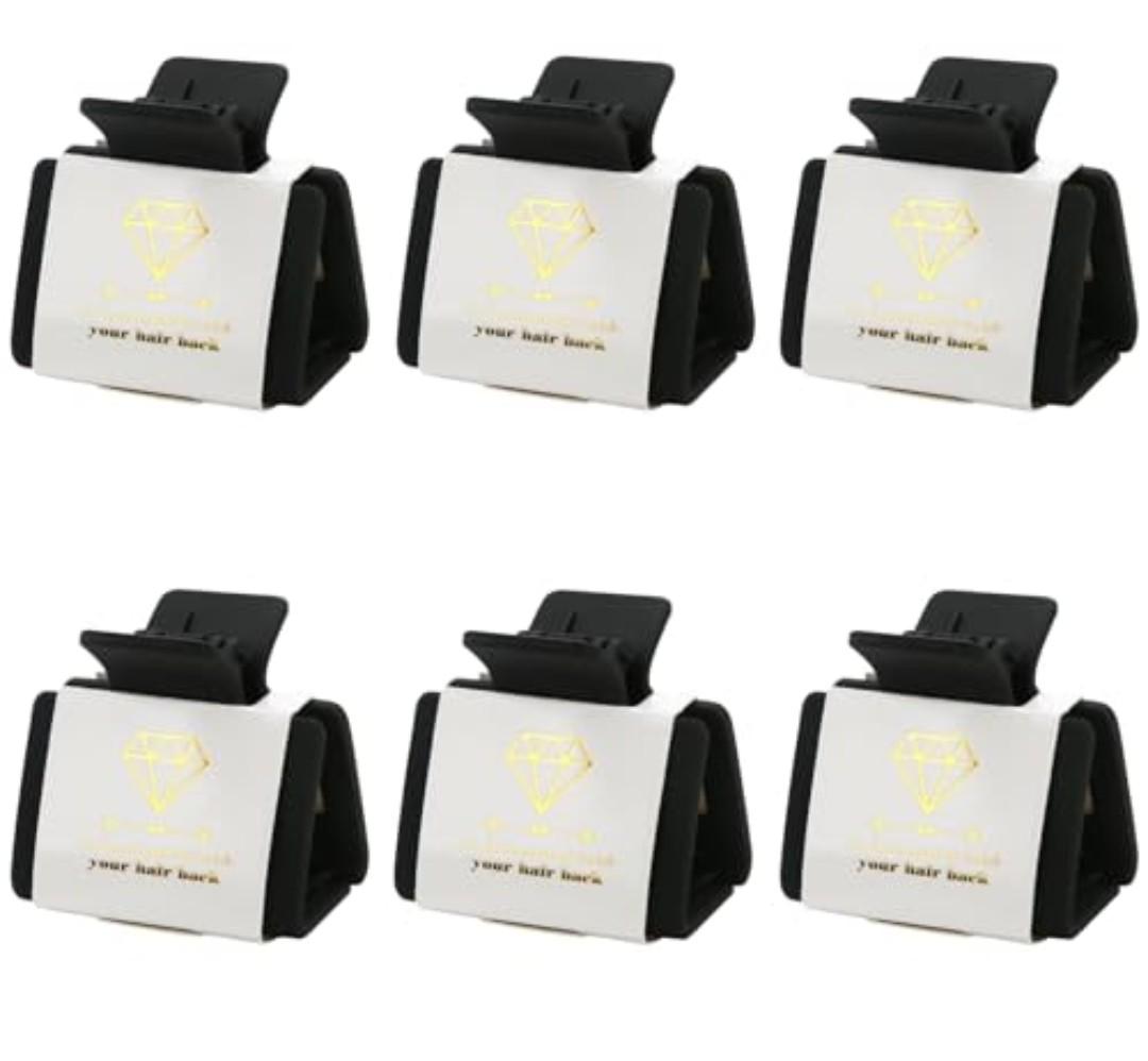 4Pack Loanzeg 8pcs Bridesmaid Proposal Gifts 4.1 Inch Square Set of 8 Bachelorette Hair Claw Clips ideas Bridal Shower Gift for Wedding Party Favors (6pcs Small Black and White)