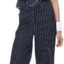 EraSpooky Women Gangster Costume Adult 1920s Pinstripe Suit, Include Sleeveless Jacket Pants Necktie Wristband Hat (Medium)