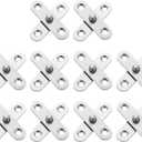 uxcell 10Pcs 360 Degree Rotating Pivot Hinges, 57 x 16.3mm Stainless Steel Centre Shaft Concealed Hidden Hinge for Home Kitchen Swinging Cabinet Doors, Silver