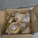 Solid Brass Pooja Bells with J Hook Home Decor Christmas Bells Wall Hanging Jingle Bell Ornaments New (6, Golden & Silver Bell 2 INCH)