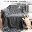 Waterproof Dog Blanket for Couch  Double Sided Washable Cat Puppy Blanket, Durable Furniture Protector for Dogs and Cats, Grey L(6050)"
