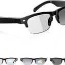 Tulbeys Smart Glasses for Men Women, Bluetooth Audio Glasses with Photochromic Lenses, Build in Mic & Speakers, IPX5 Waterproof Voice Assistant Open-Ear Lightweight Design for Indoor Outdoor Use